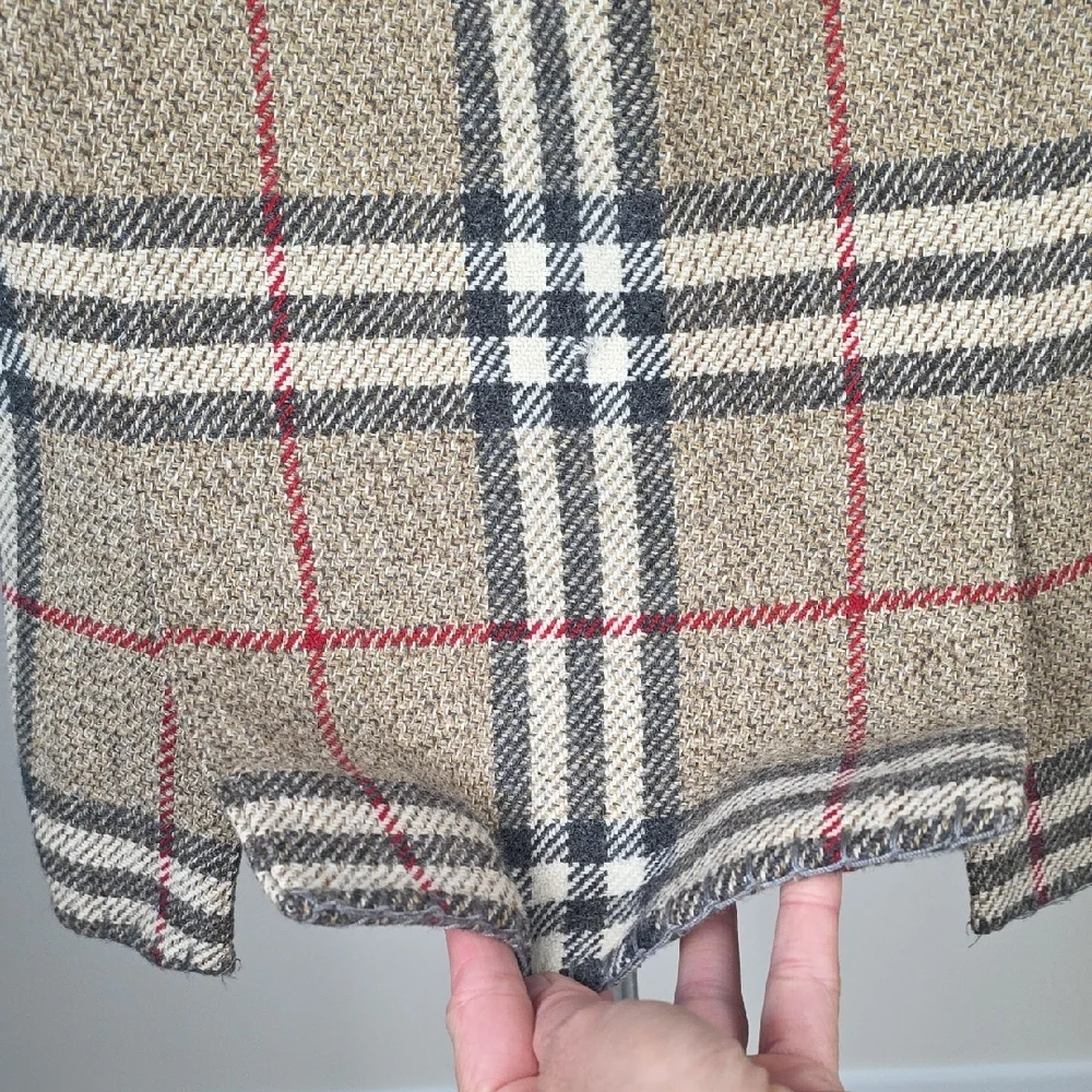 Burberry London Vintage Wool Skirt โ Beige Nova Check โ Made in Italy - S - Picture 3 of 13